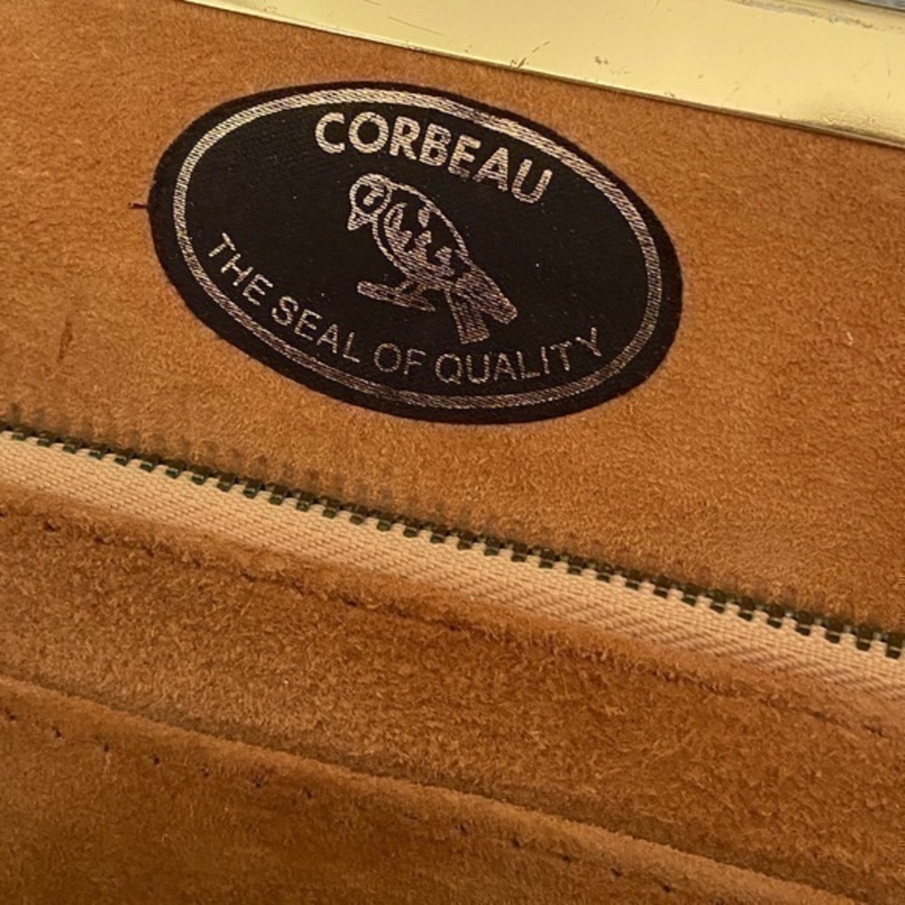 Corbeau 1980’s Vintage Nude Beige Neutral Ostrich Vintage Leather Clutch Bag - Picture 4 of 12